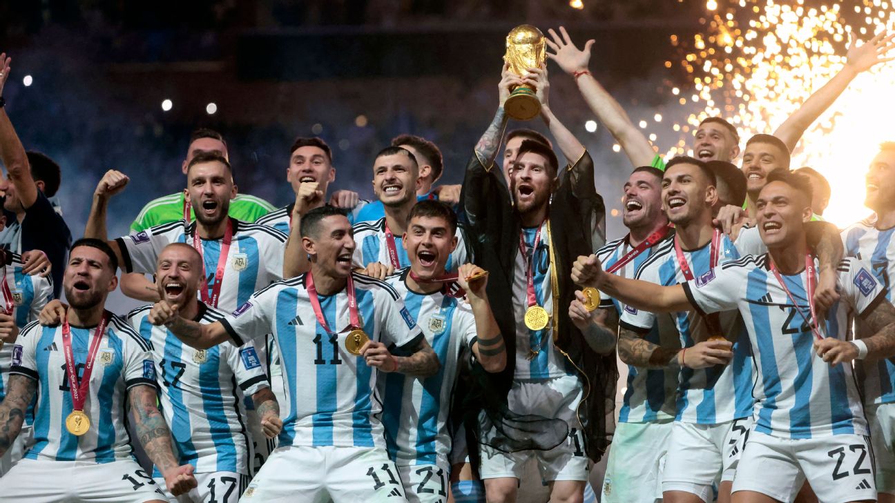 Argentina celebra el título del Mundial 2022 en Qatar